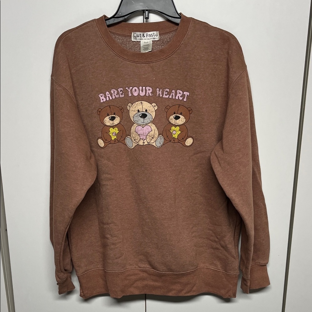 Cut & Paste Bear Your Heart Graphic Sweatshirt Medium